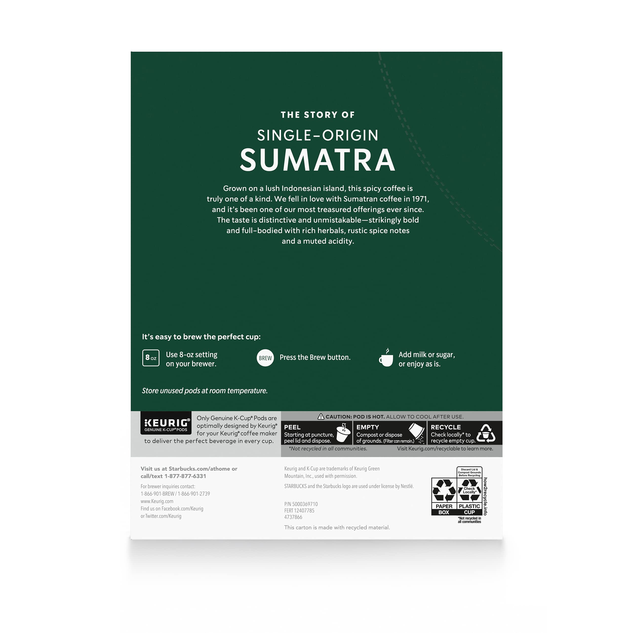 Starbucks Sumatra 100% Arabica beans deliver dependable quality during busy days.