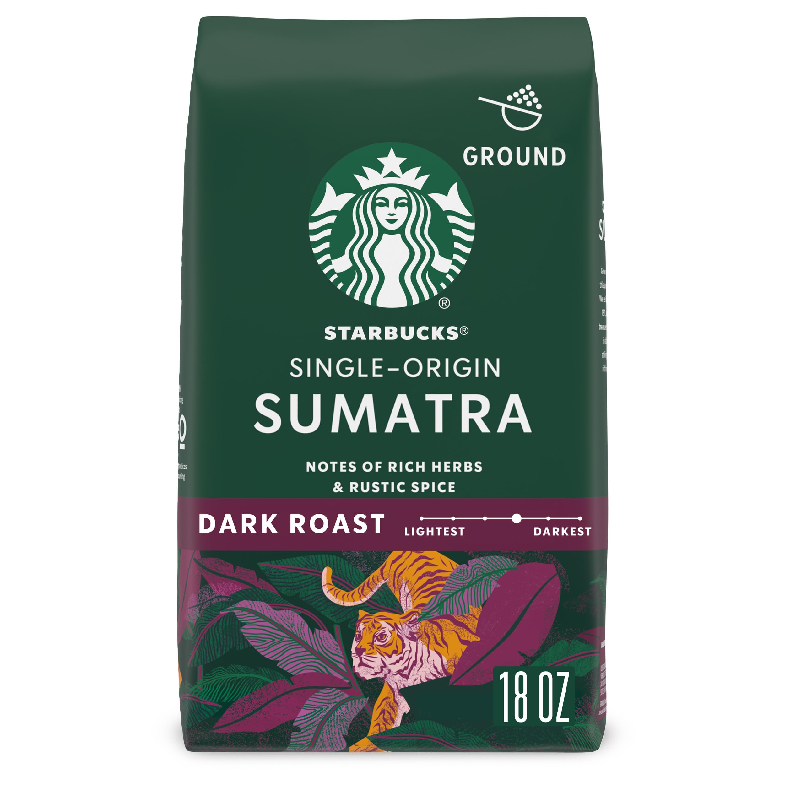 Starbucks Sumatra coffee bag ready for your morning ritual