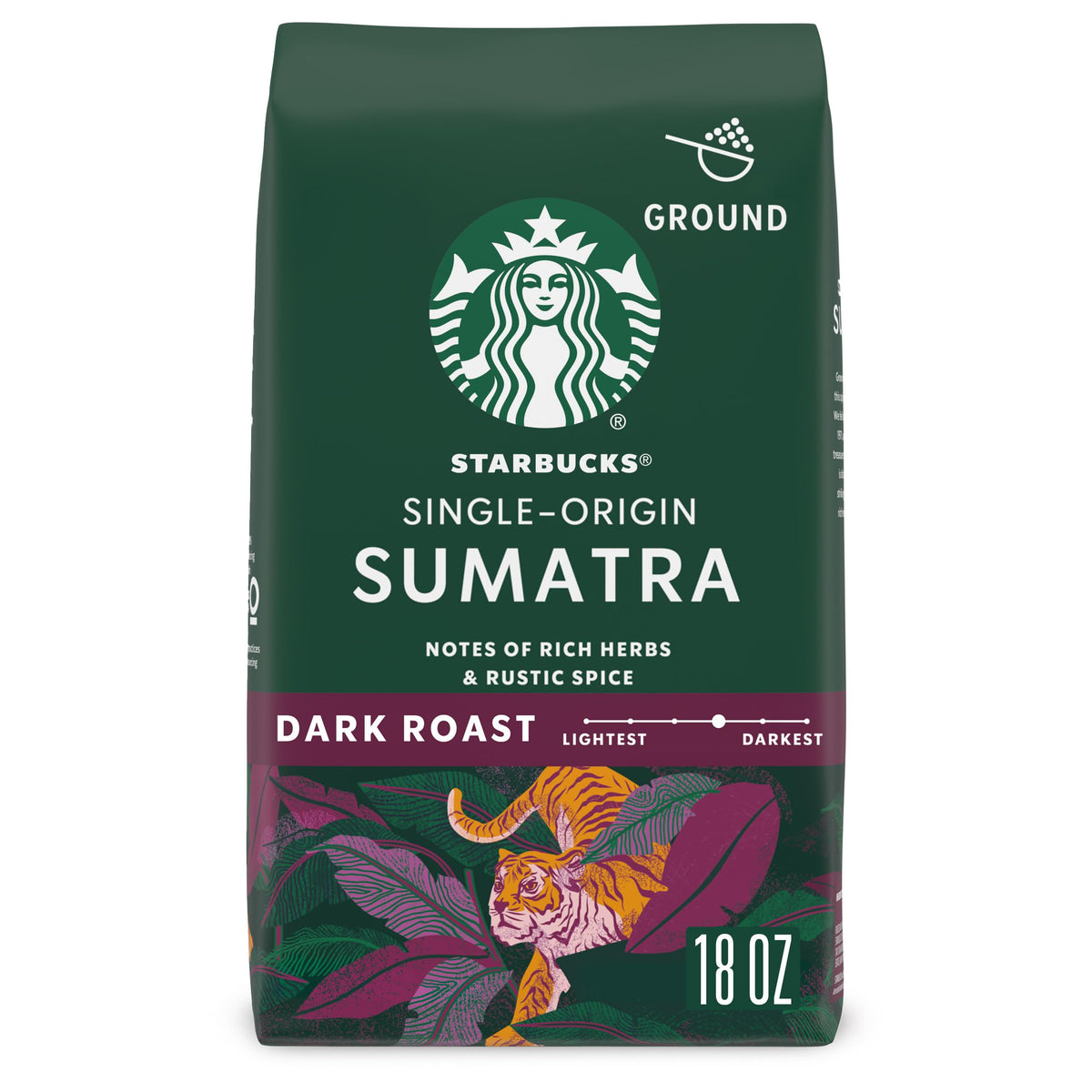 Starbucks Sumatra coffee bag ready for your morning ritual