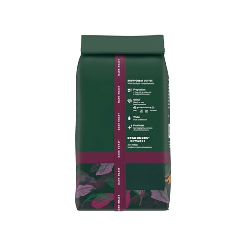 Starbucks Sumatra dark roast beans ready to grind and brew