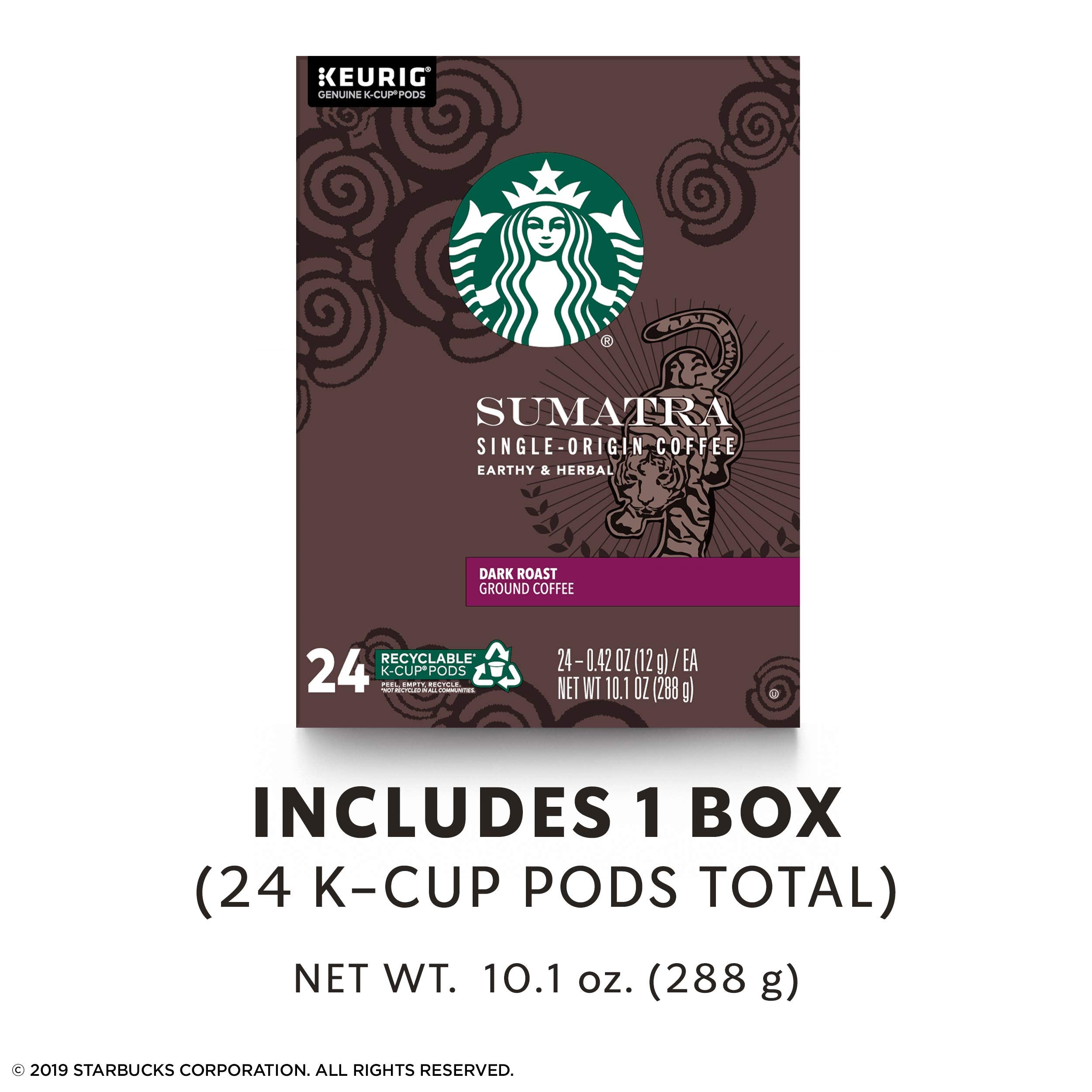 Herbal spice notes mingle with earthy profile in Sumatra Dark Roast.