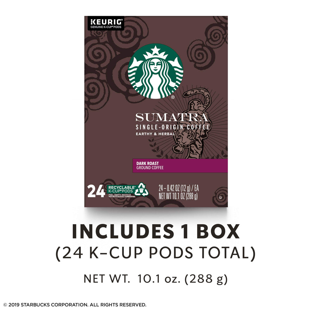Herbal spice notes mingle with earthy profile in Sumatra Dark Roast.
