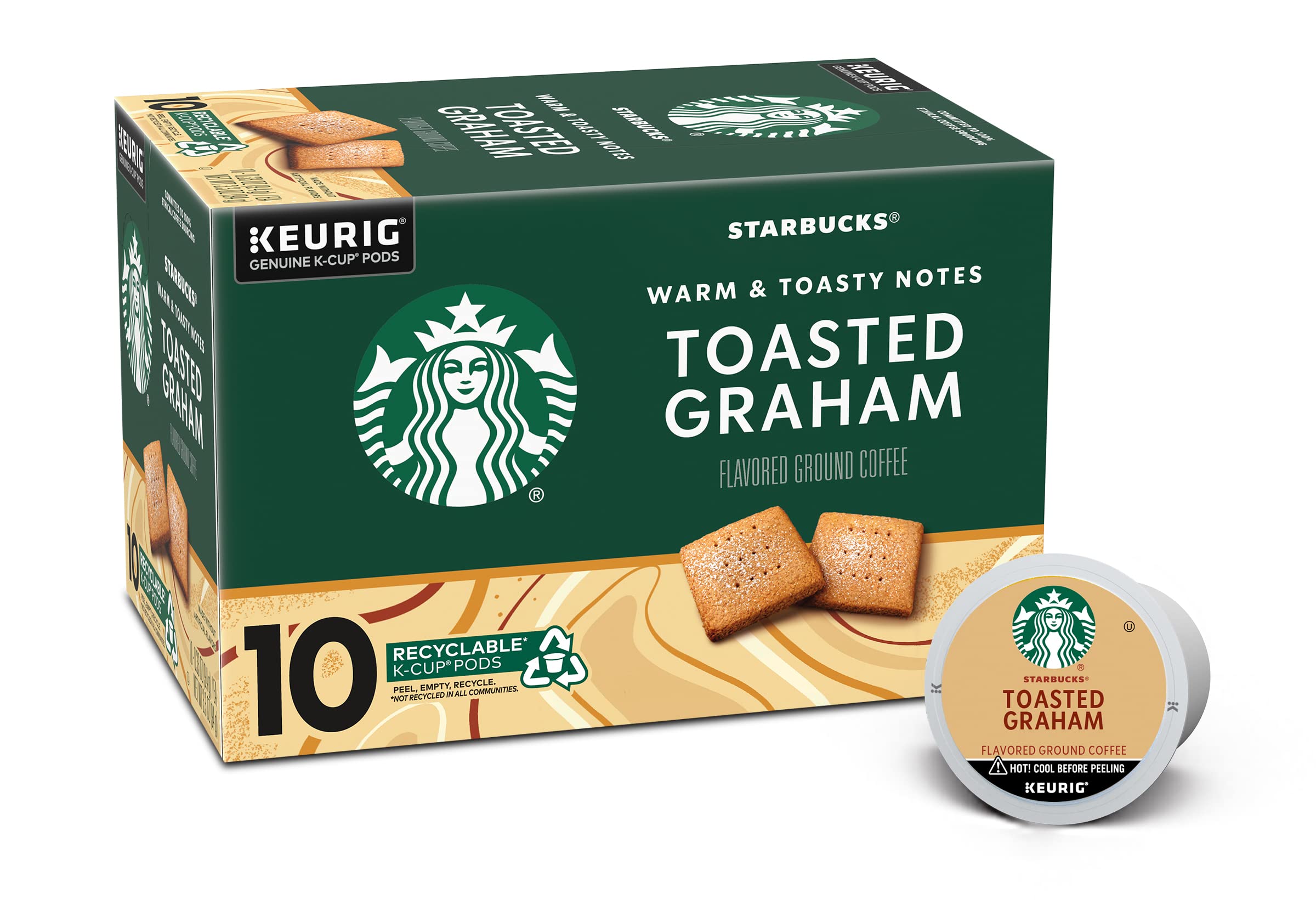Starbucks Toasted Graham aroma steams, inviting a cozy coffee moment.