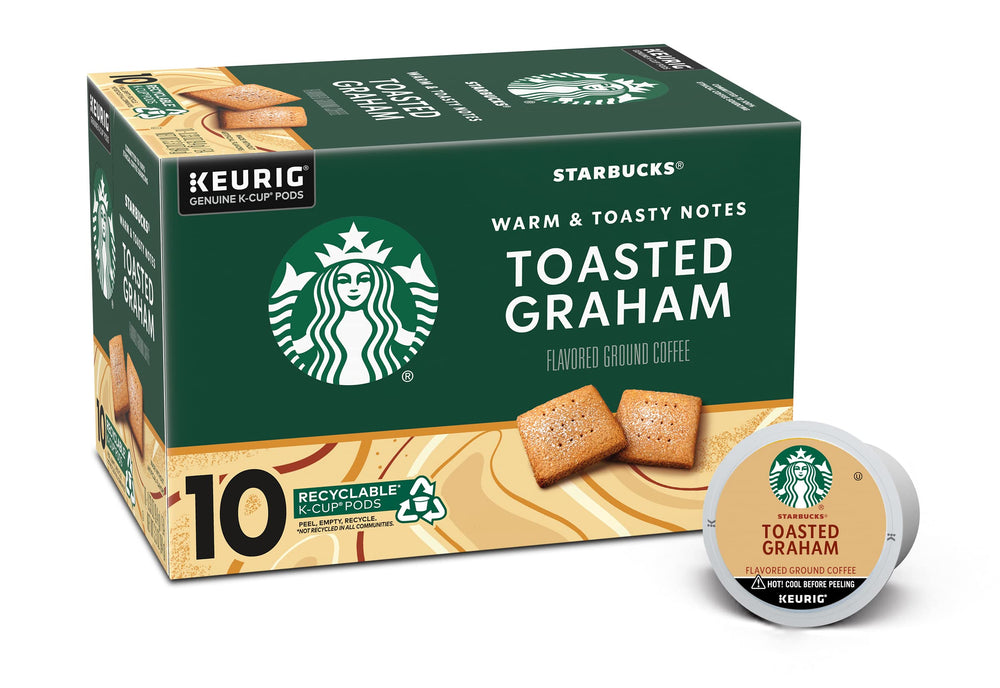 Starbucks Toasted Graham aroma steams, inviting a cozy coffee moment.