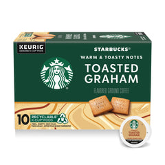 Starbucks Toasted Graham K-Cup Pod delivers rich aroma for cozy mornings.