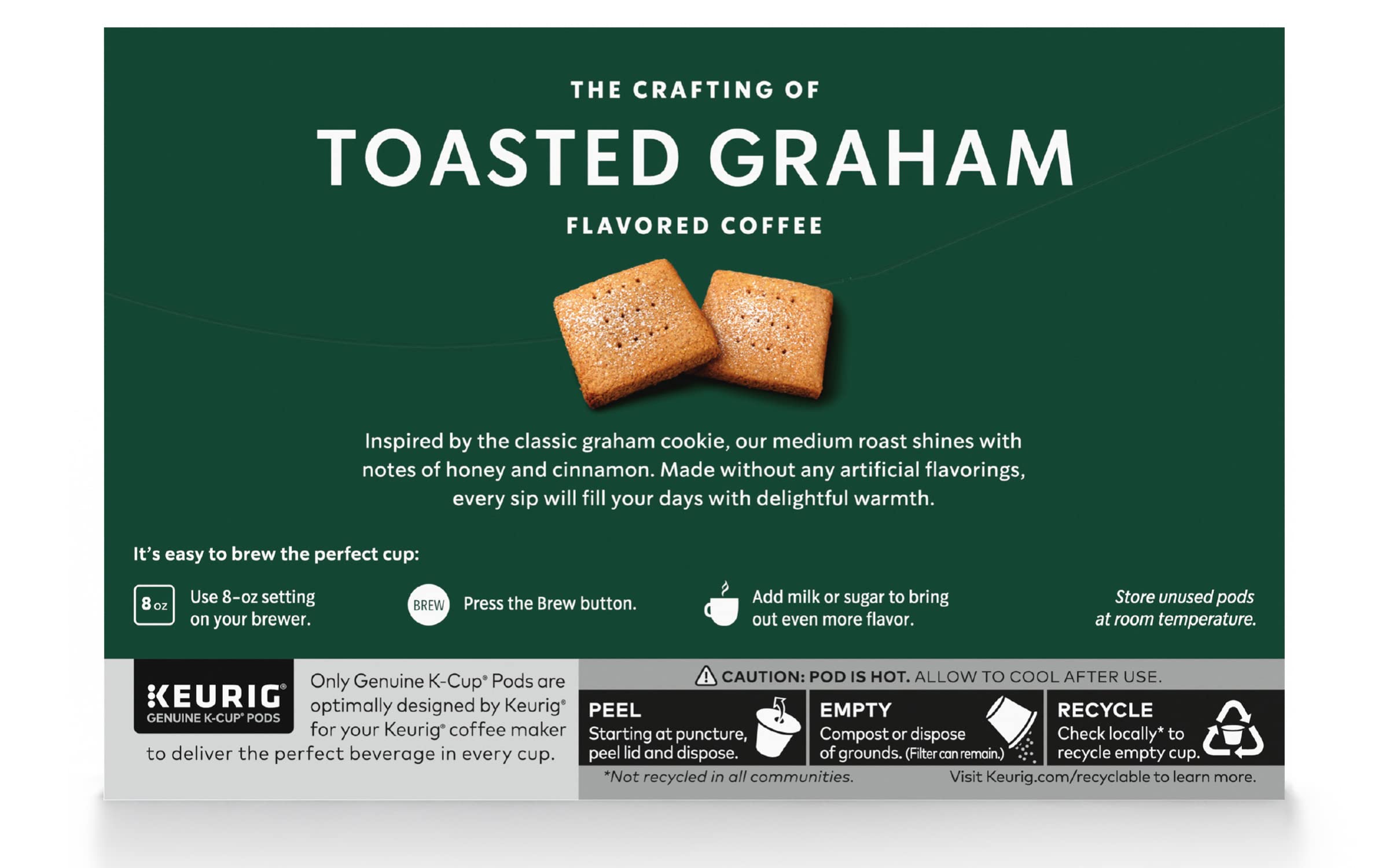Starbucks Toasted Graham K-Cup pods in kitchen scene for quick brews.