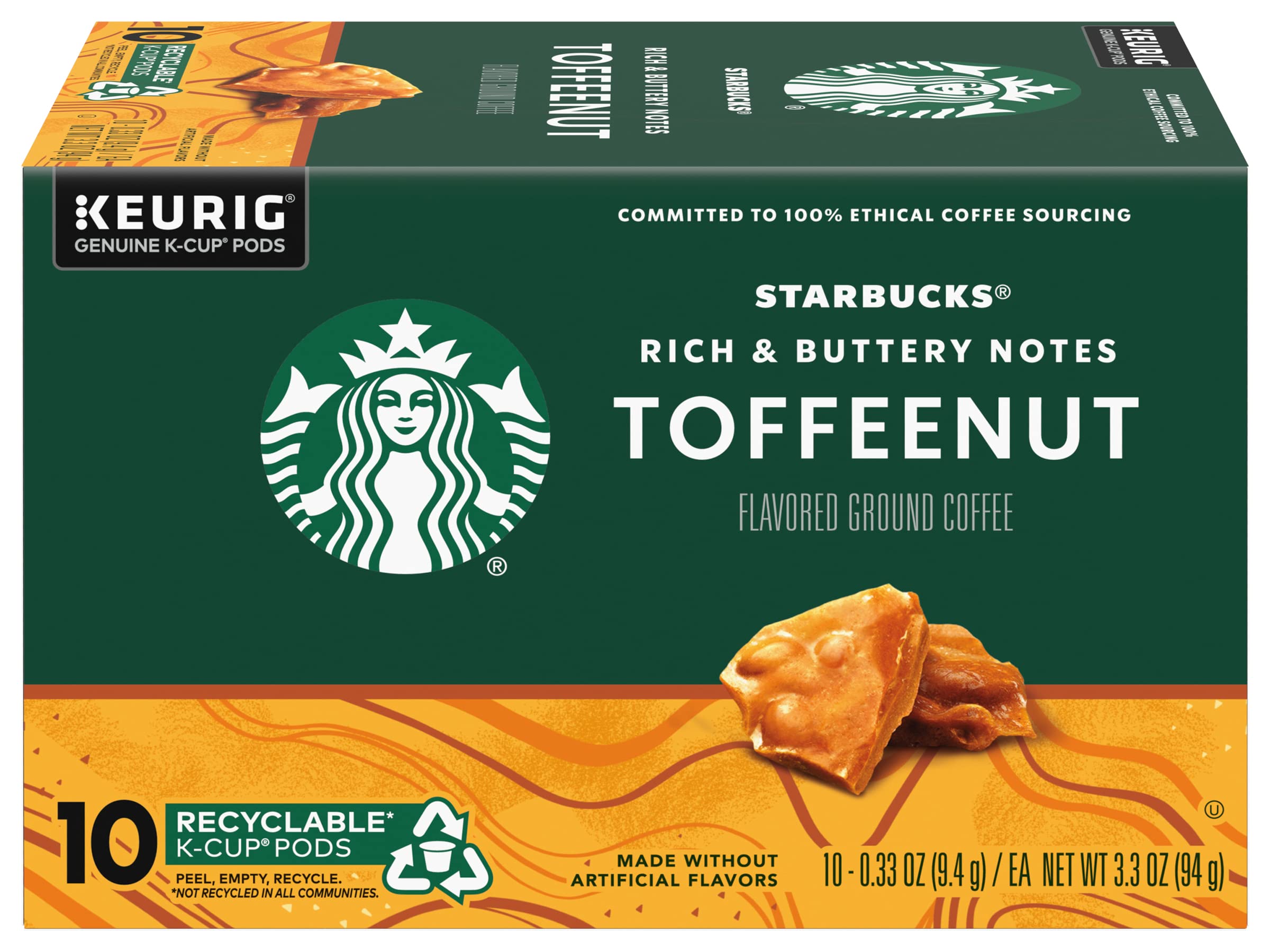 Starbucks Toffeenut K-Cup Pods side-by-side for fast morning brews.
