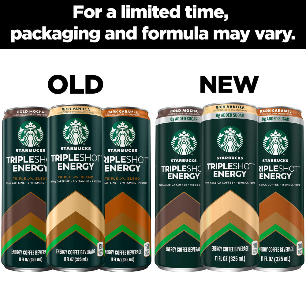 Starbucks Tripleshot B-vitamins label suggests daily nutrient support