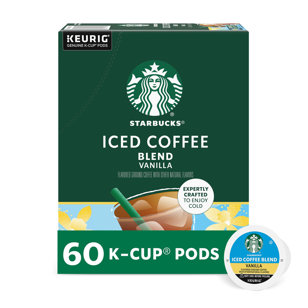 Starbucks Vanilla Iced Coffee Pod showing rich vanilla aroma for refreshing iced brews.