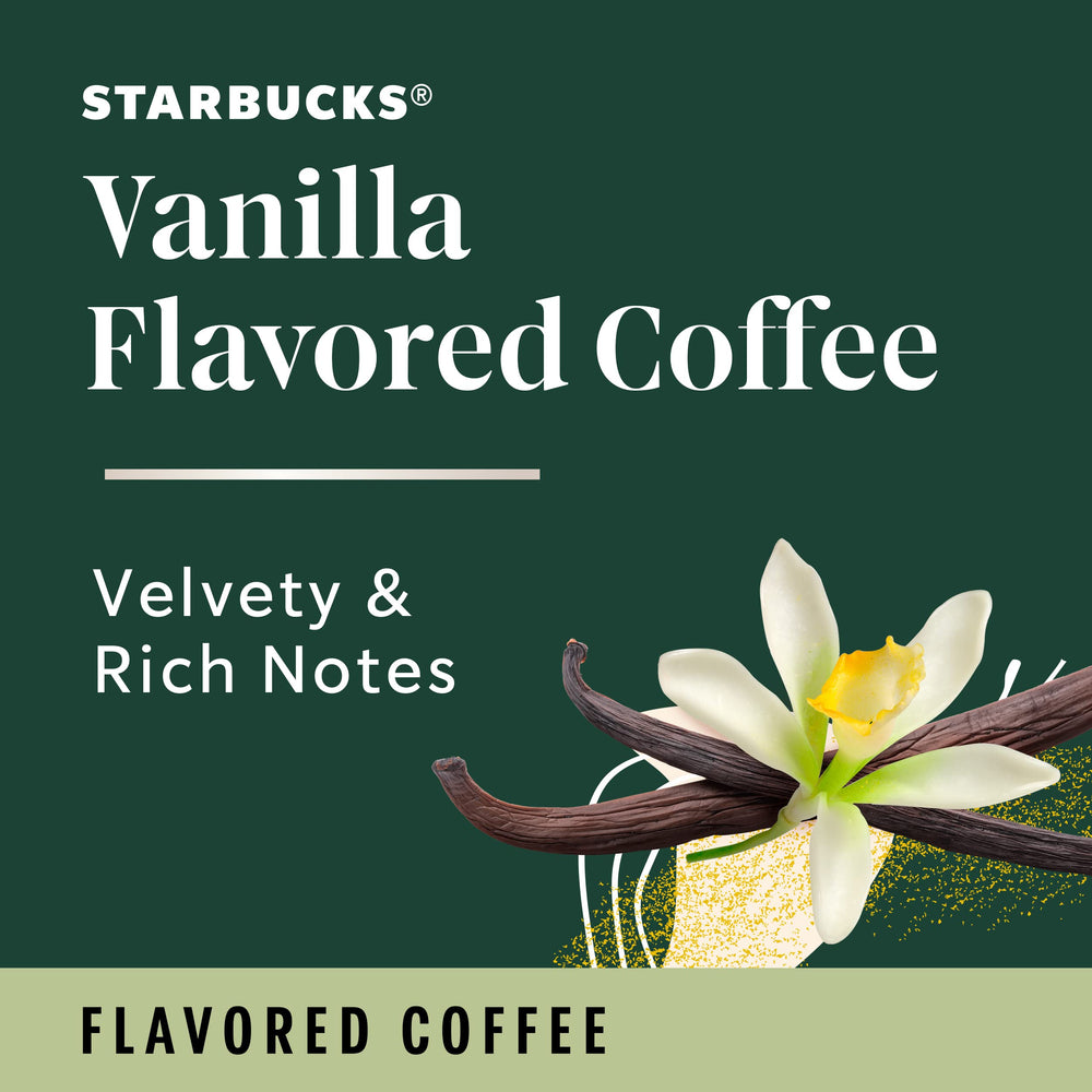 Starbucks Vanilla iced coffee poured over ice for a refreshing option.