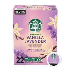 Starbucks Vanilla Lavender K-Cup pod for Keurig machines, quick, flavorful coffee at home.