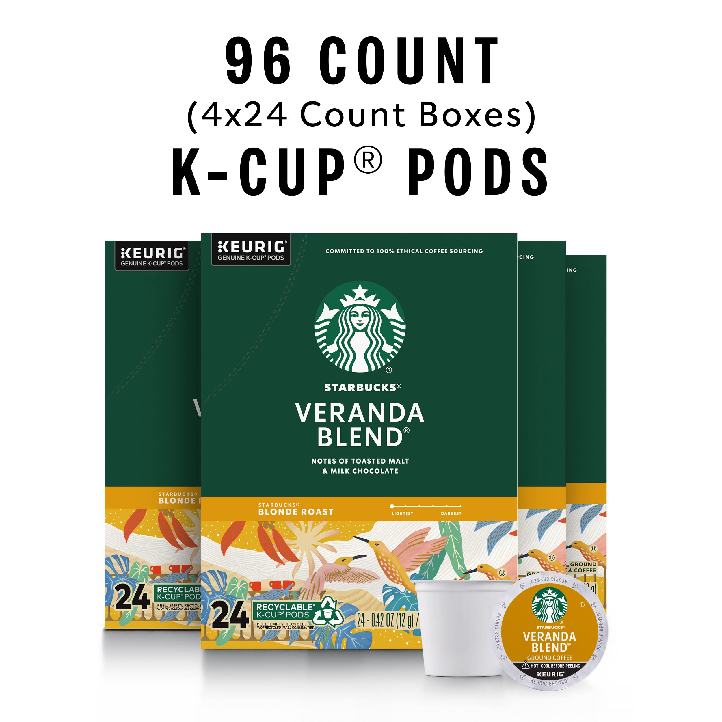 Pouring hot Starbucks Veranda Blend to reveal a light, smooth flavor.