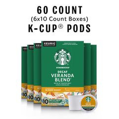Starbucks Veranda Blend K-Cup pods close-up highlighting light, easy-drinking profile