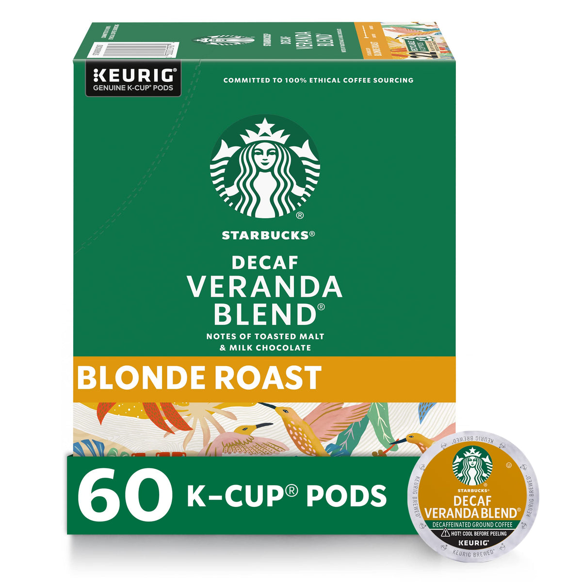Starbucks Veranda Blend K-Cup packaging for quick, convenient at-home coffee