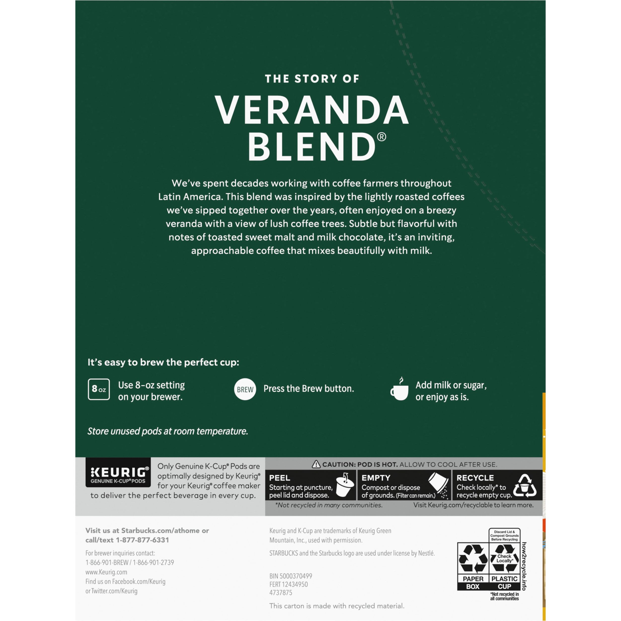 Starbucks Veranda Blend on a store shelf inviting everyday use.