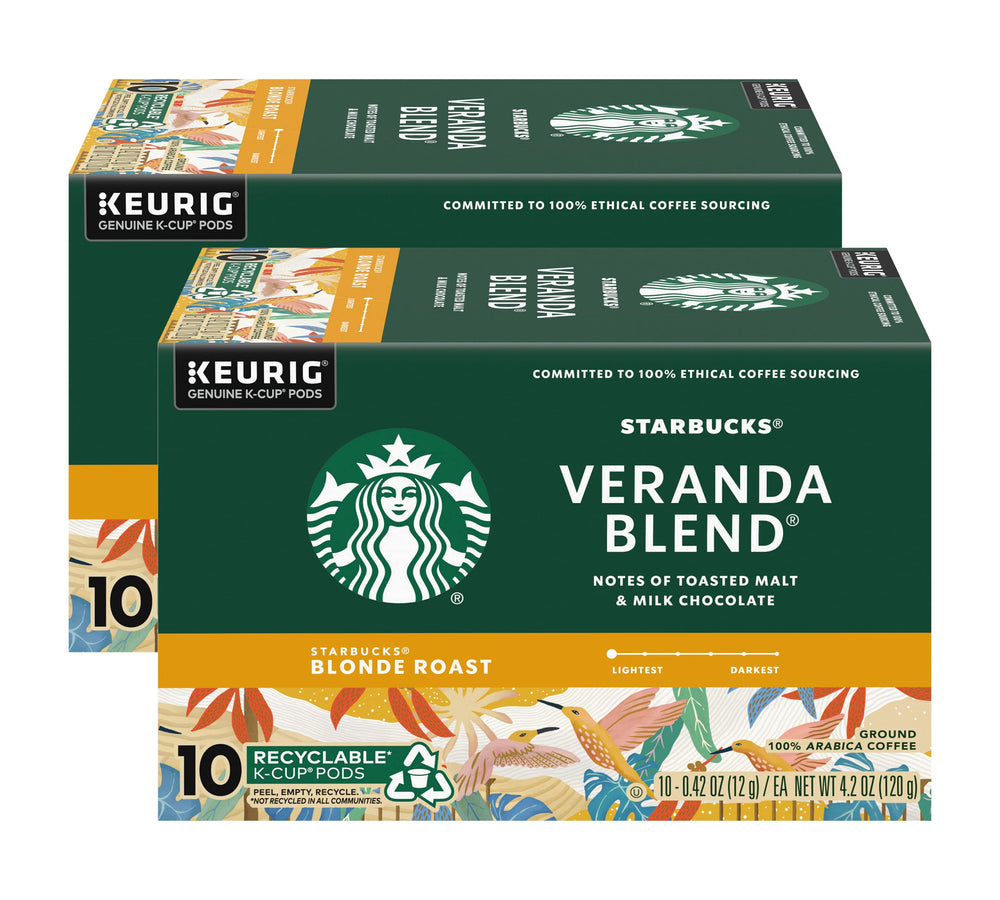 Starbucks Veranda Blonde K-Cup close-up for a mellow morning cup.