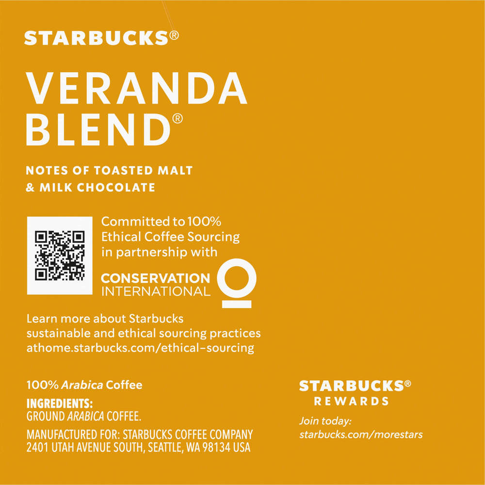 Morning setup with Starbucks Veranda Blonde in the kitchen.