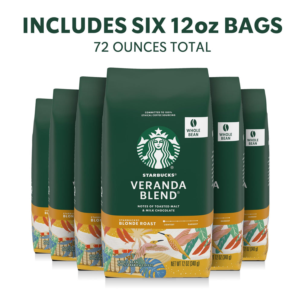 Starbucks Veranda Blend blonde roast notes malt close-up for a smooth morning.
