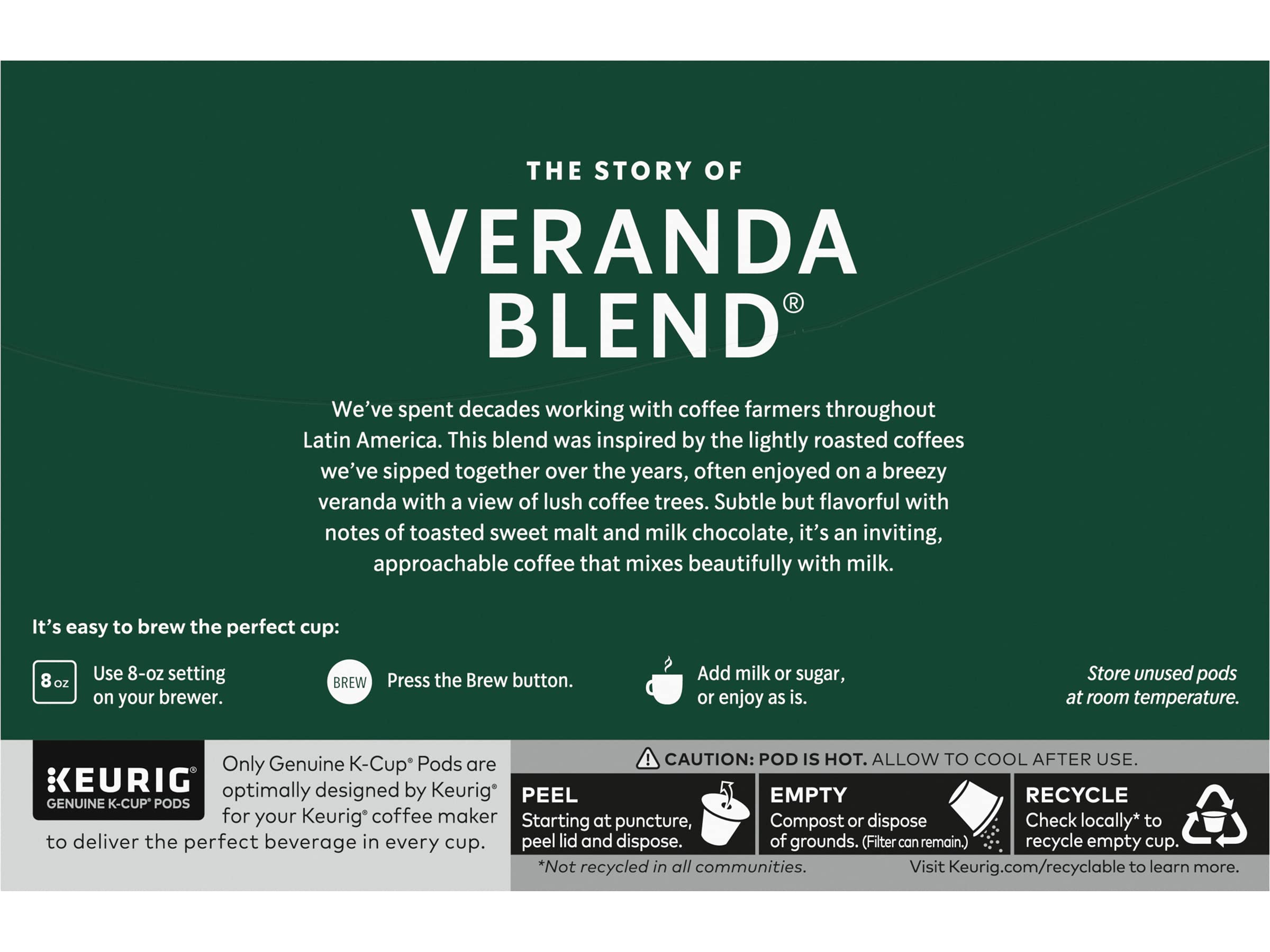 Steam rising from a Starbuck Veranda Blonde cup.