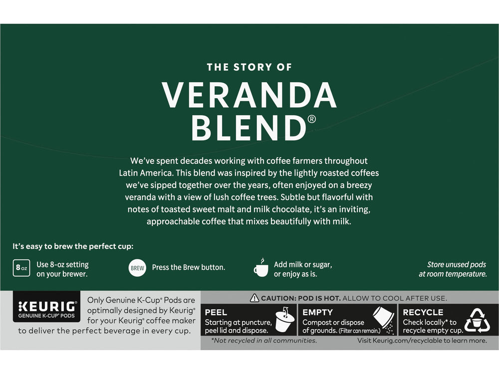 Steam rising from a Starbuck Veranda Blonde cup.