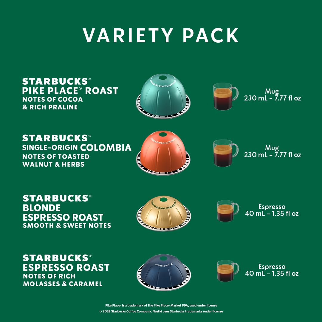 Starbucks Vertuo Blonde Espresso capsule for a bright, balanced espresso
