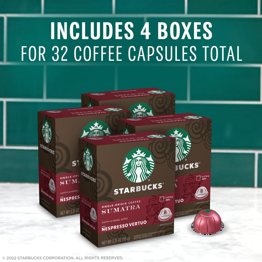Starbucks Vertuo compatible brew mug highlights bold spicy profile