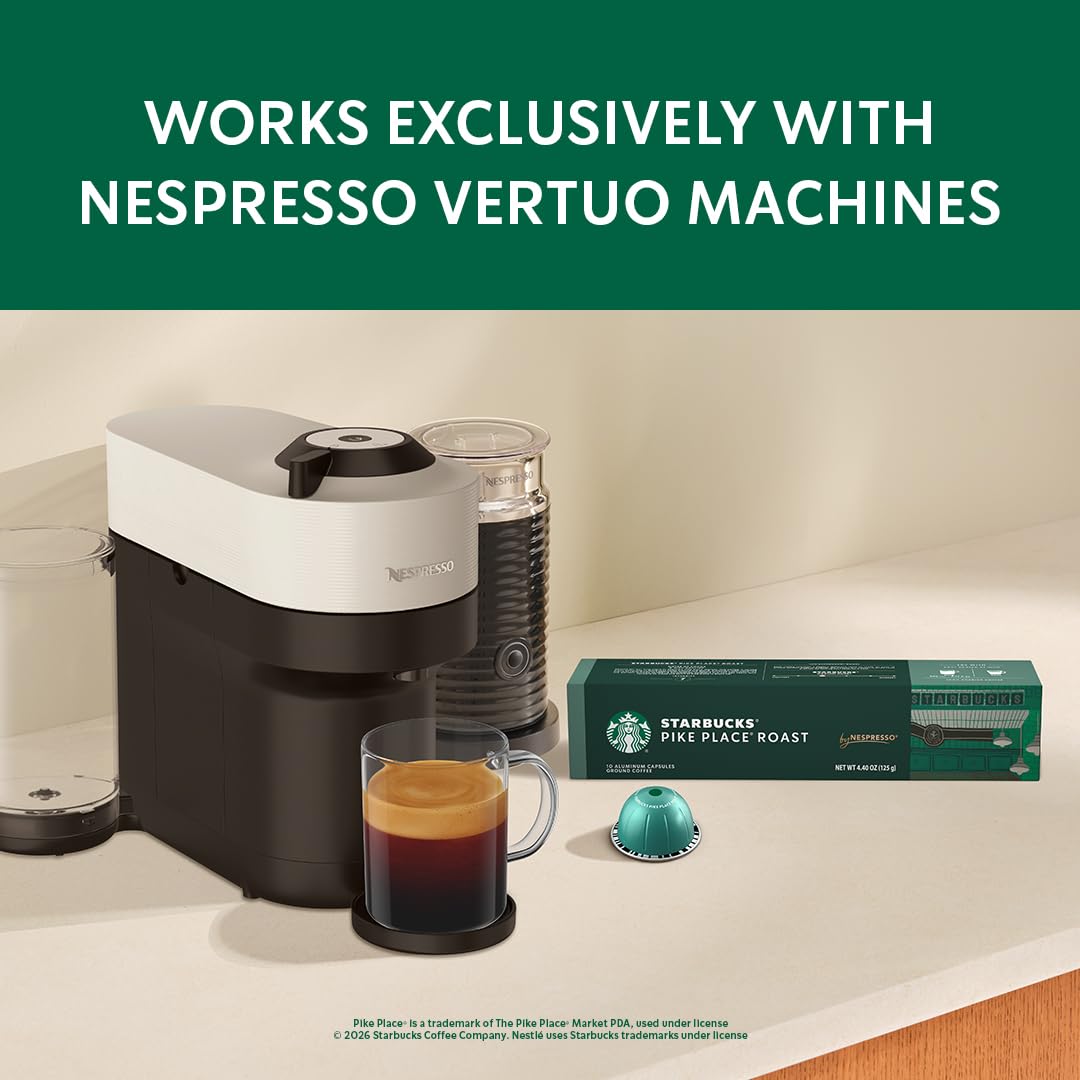Starbucks Vertuo Variety Pack box shows four coffee options