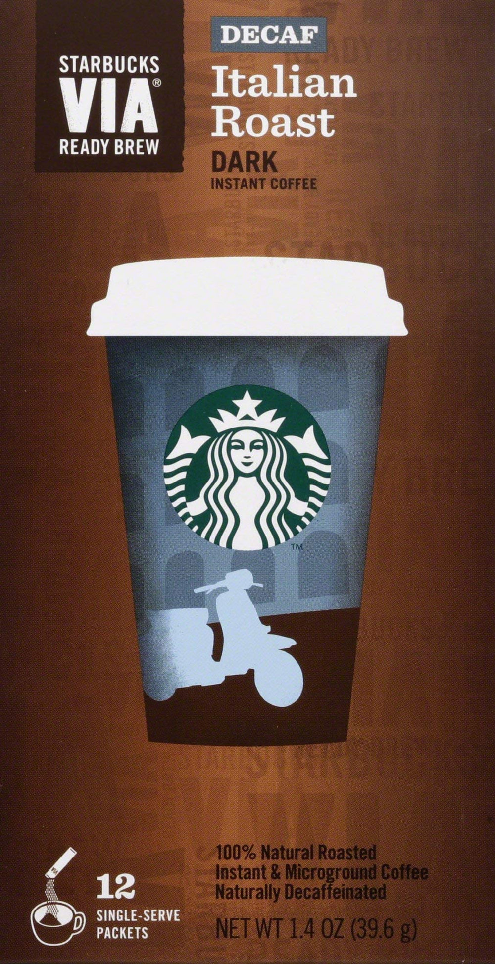 Starbucks VIA Decaf Italian Roast packets offer convenient, cafe-style flavor for anytime coffee moments.