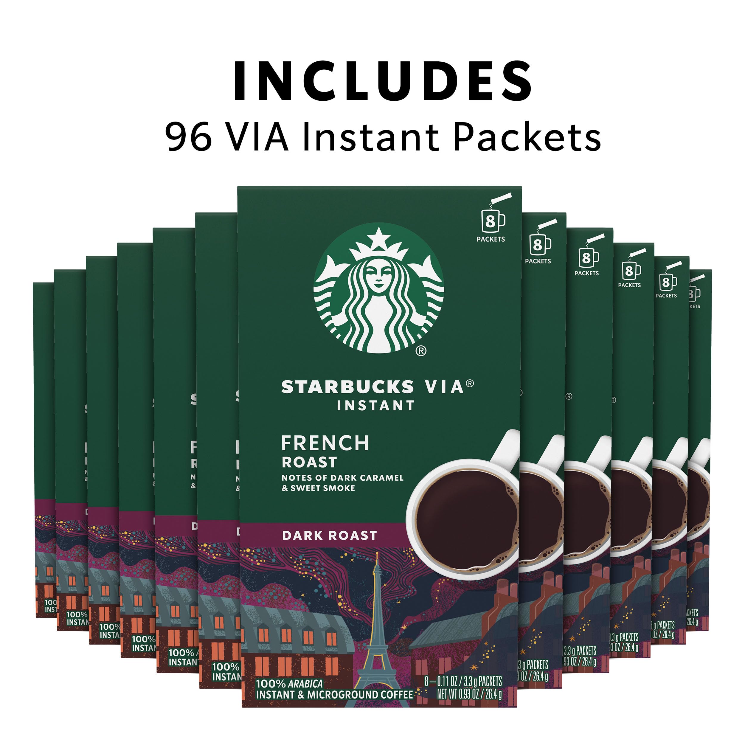 Starbucks VIA instant coffee packets individually wrapped for freshness and on-the-go use
