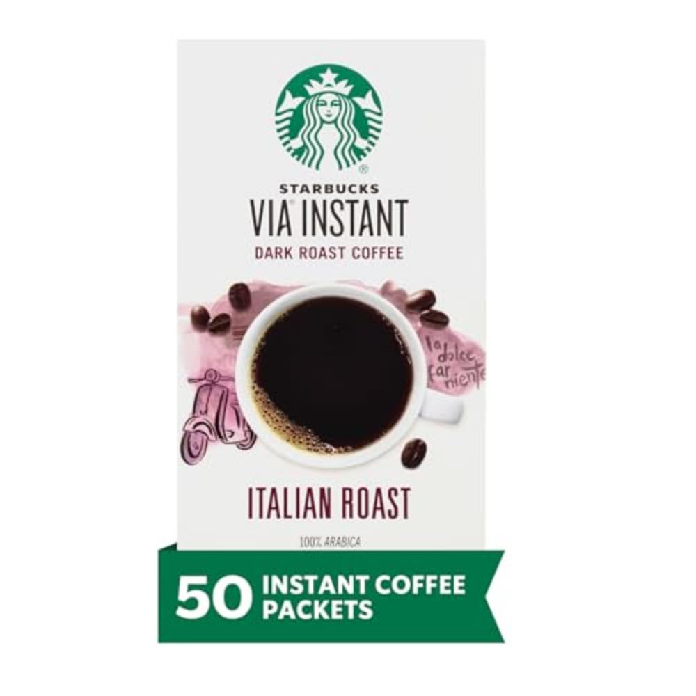 Starbucks VIA Italian Roast packets closeup highlighting convenient single-serve coffee