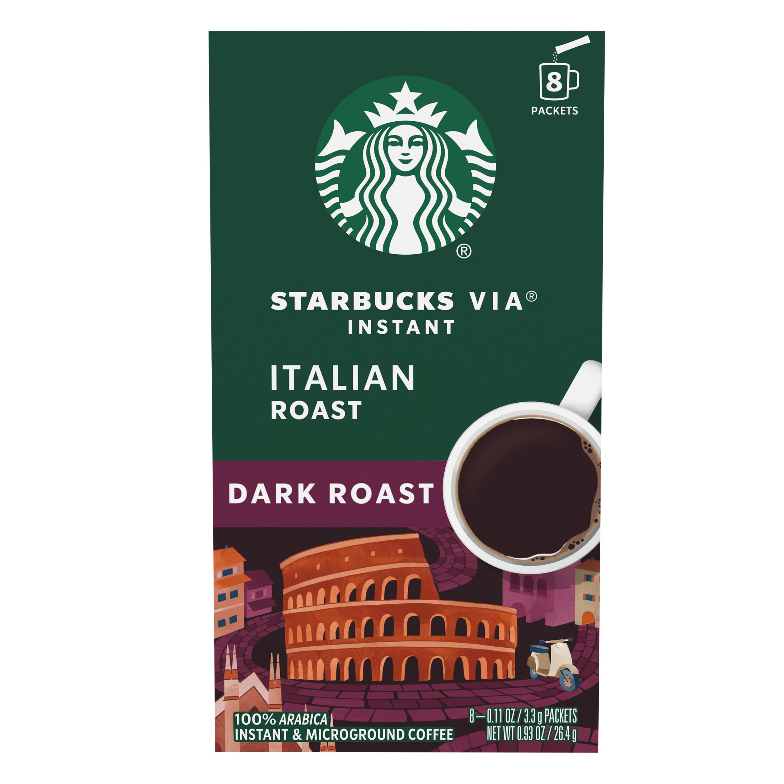 Starbucks VIA Italian Roast packets ready to brew for a quick wake-up