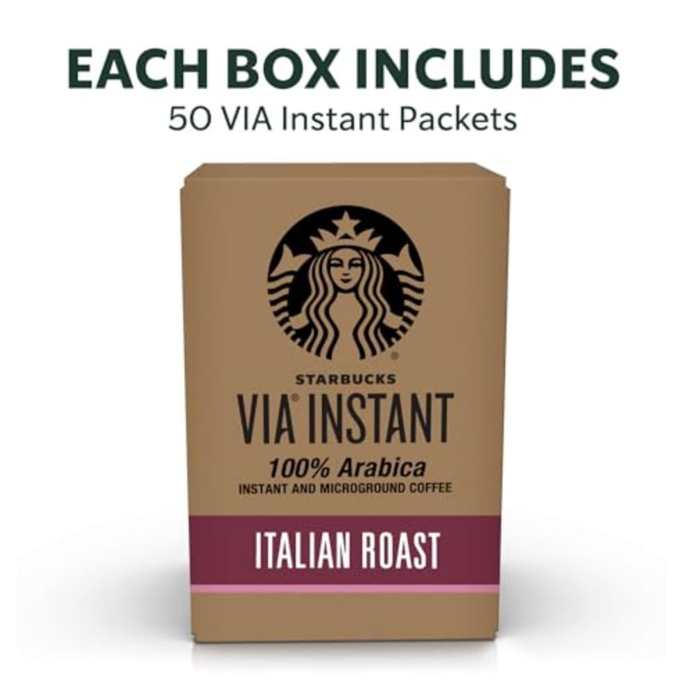 Starbucks VIA Italian Roast single-serve packet ready for quick coffee