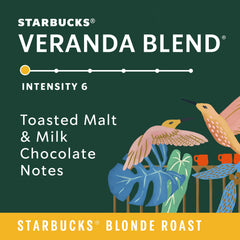Starbucks VIA Veranda morning cup highlighting light roast notes