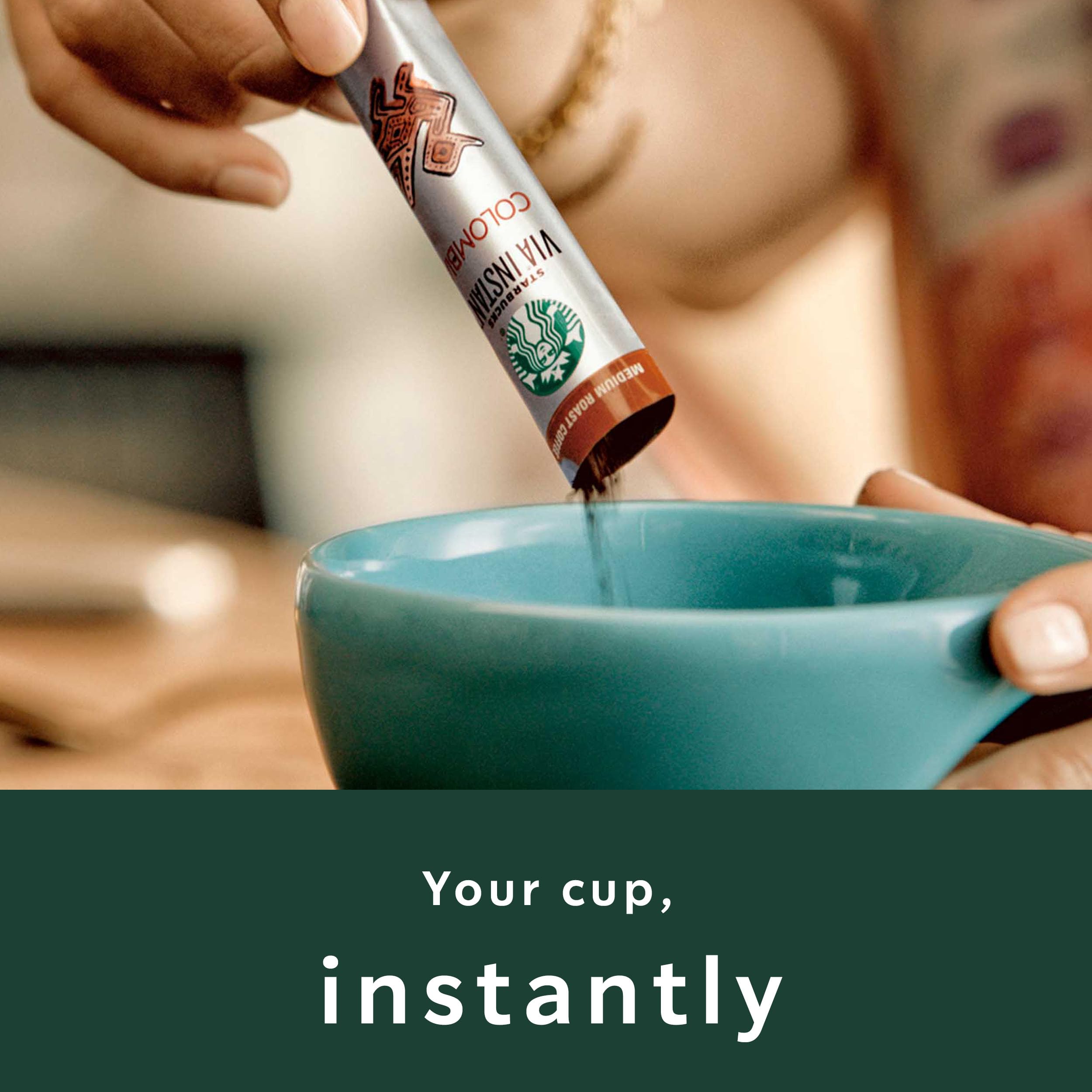 Starbucks VIA Veranda steaming mug ready for daily ritual