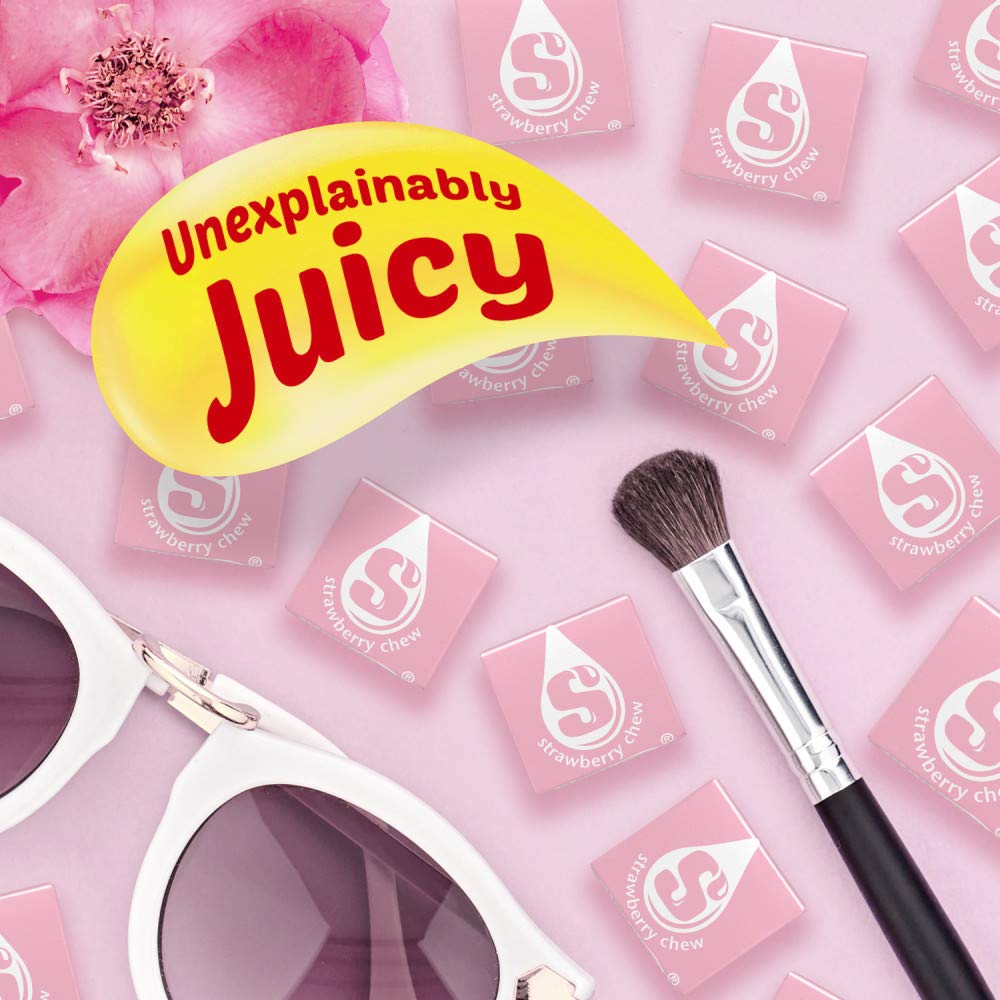 Starburst All Pink chewy Easter candy dessert garnish adds fruity flair.