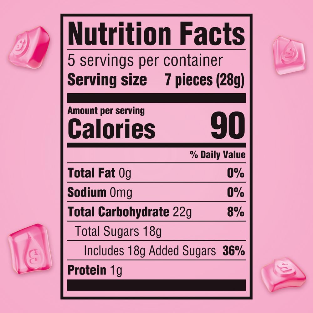 Starburst All Pink Gummies individually wrapped for convenient snacking anytime.
