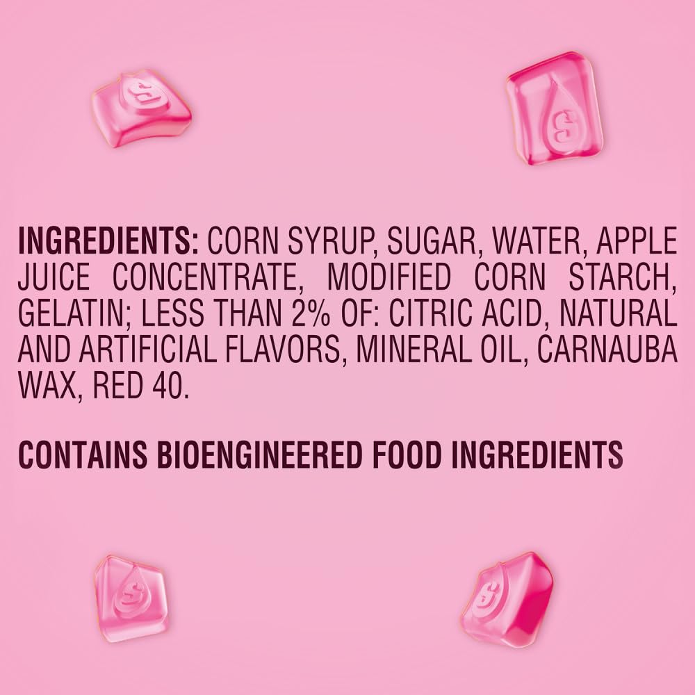 Starburst All Pink Gummies soft chewy texture with strawberry flavor.