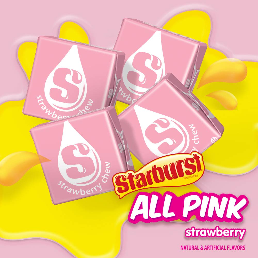 Starburst All Pink party-favor display for pink candy buffets