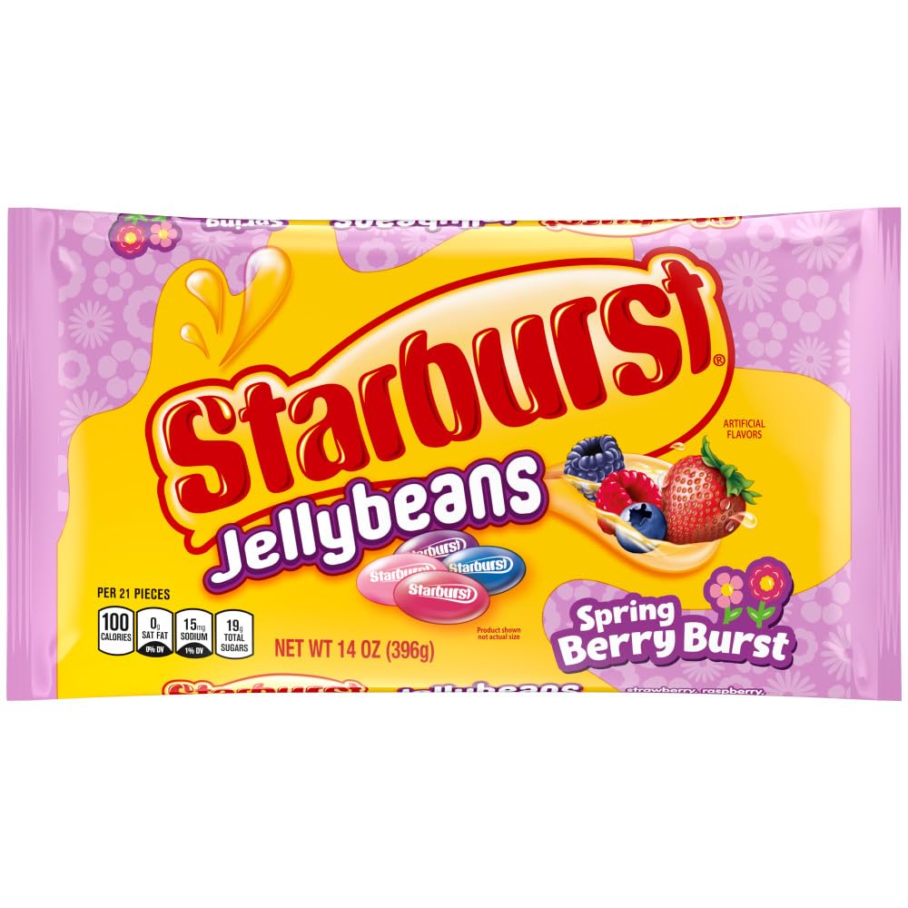 Starburst Berry Burst Jelly Beans for Easter egg filling with fruity flavor.