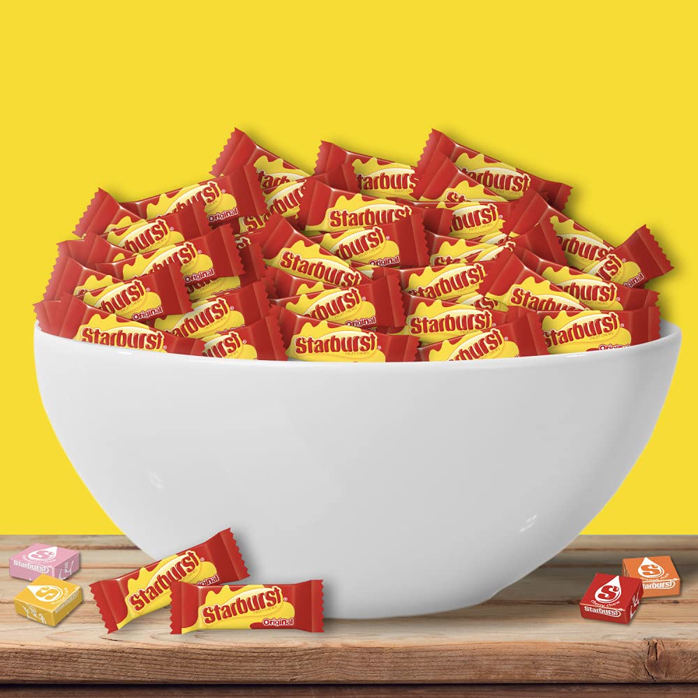 Starburst candy bowls and pinatas stocked with shareable treats