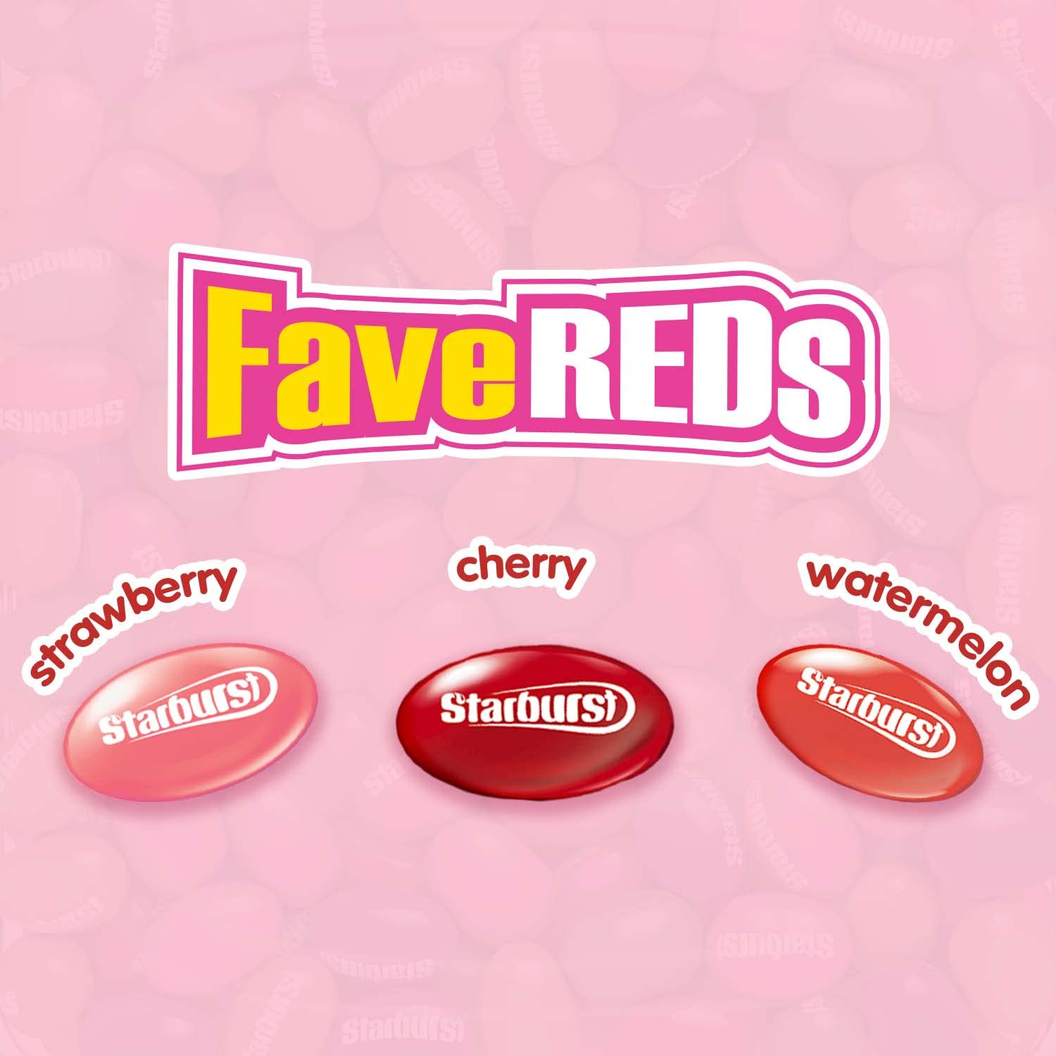 14-ounce bag of Starburst FaveREDS jelly beans ready to share