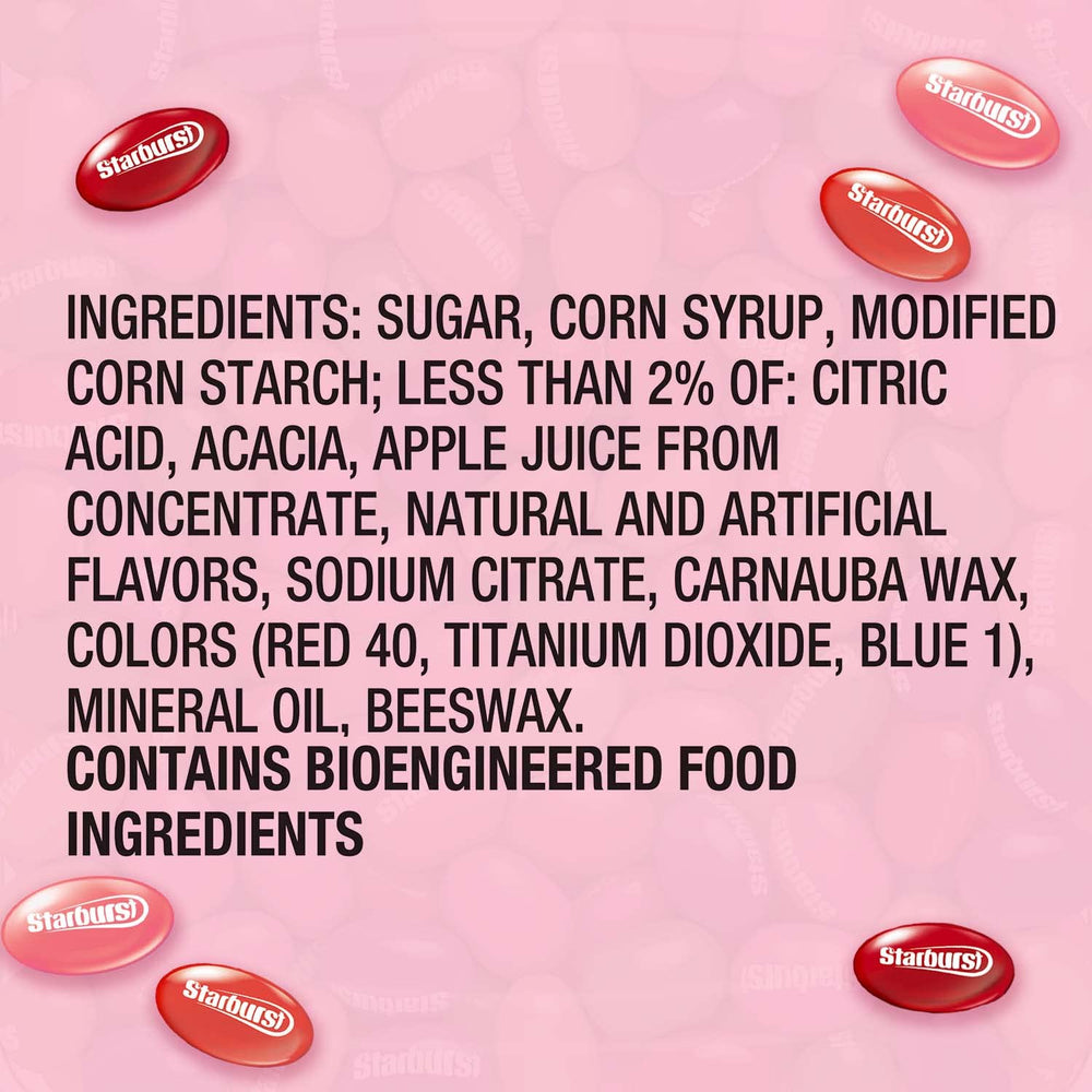 Close-up of chewy Starburst FaveREDS jelly beans and bright red colors