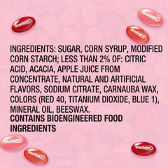 Close-up of chewy Starburst FaveREDS jelly beans and bright red colors