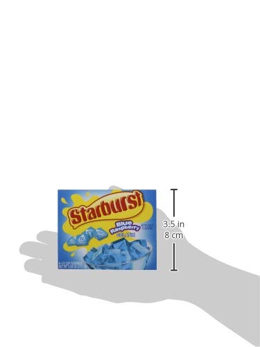 Starburst Gelatin Blue Raspberry kid snack features bright color and easy serving