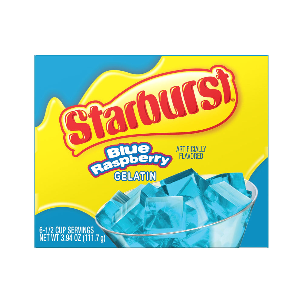 Starburst Gelatin on a serving board, four colors arranged for sharing.