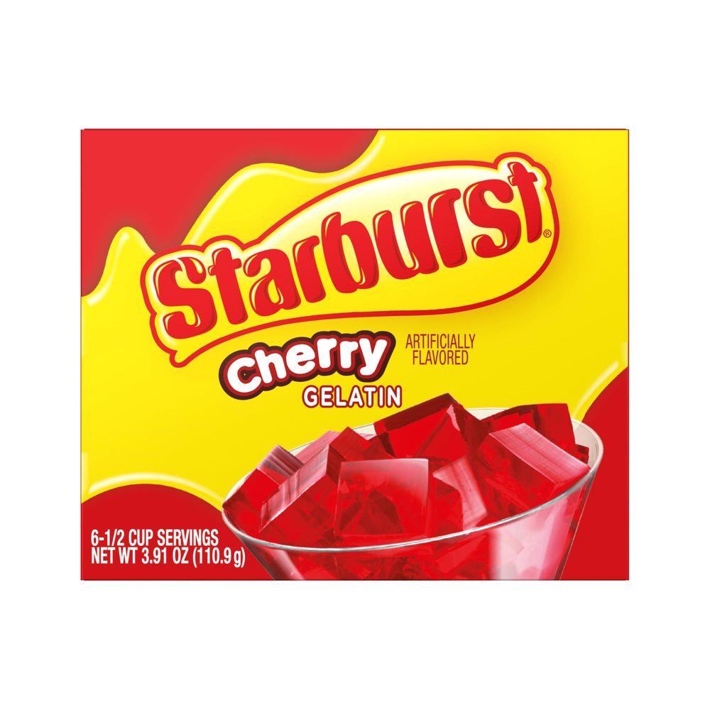 Starburst Gelatin preparation with boiling water demonstrates easy mix and set.