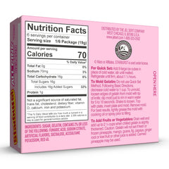 Starburst Gelatin Strawberry boxes on a shelf for quick dessert stock
