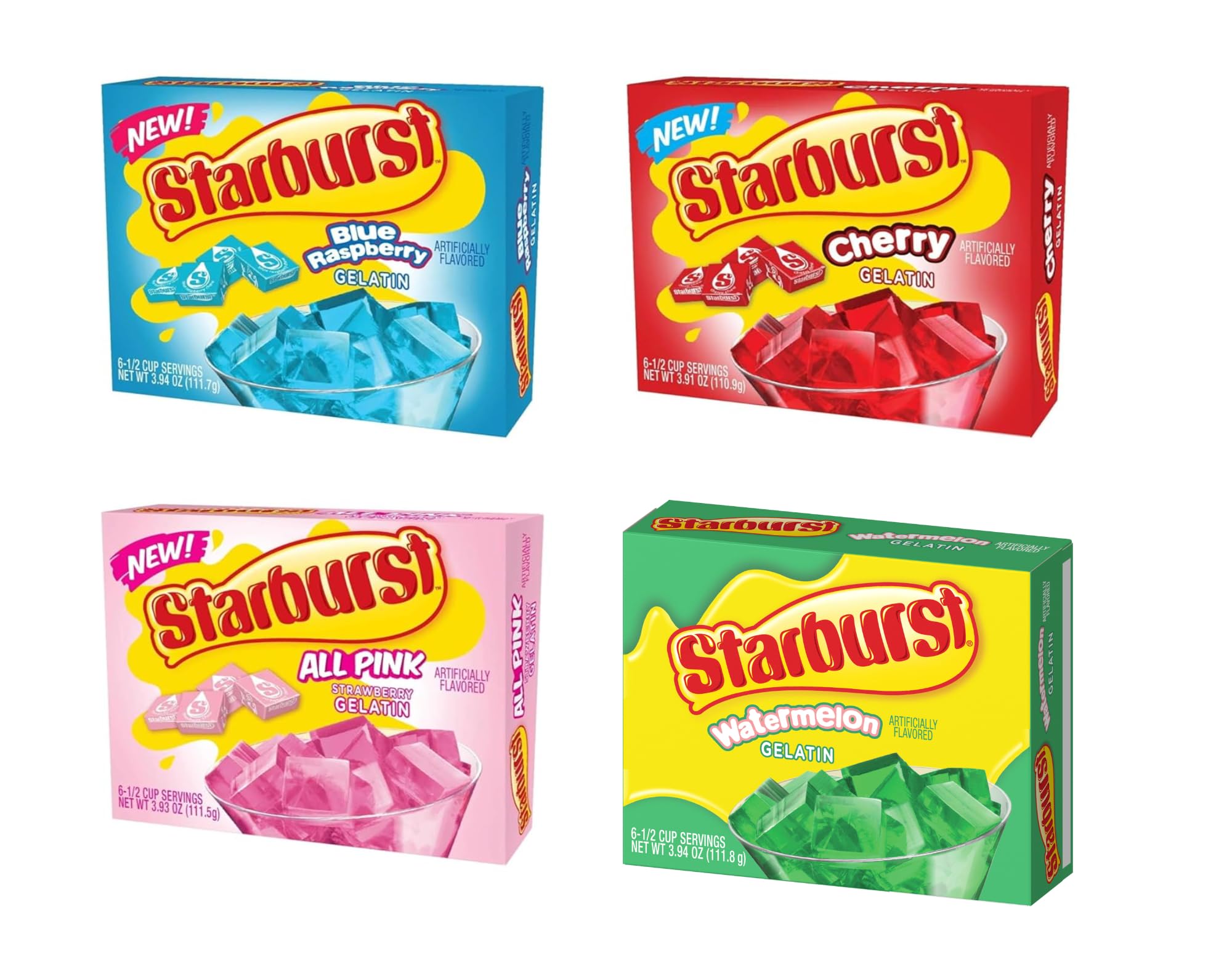 Starburst Gelatin Watermelon flavor in a package, a fruity snack option.