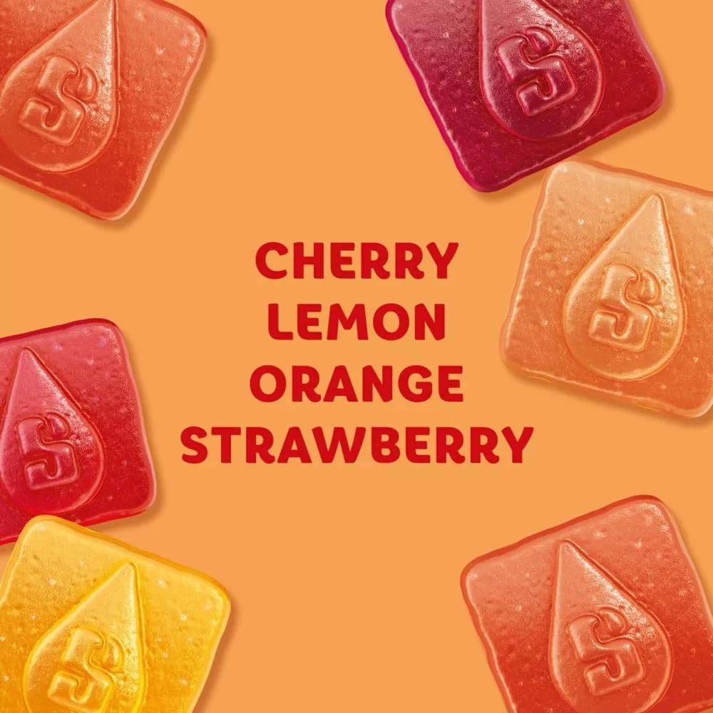 Starburst Goodies nutrition label showing 60 calories per serving.