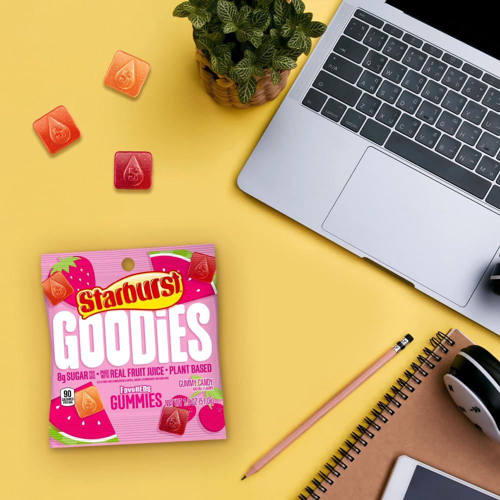 STARBURST GOODIES gluten-free label for inclusive snacking.